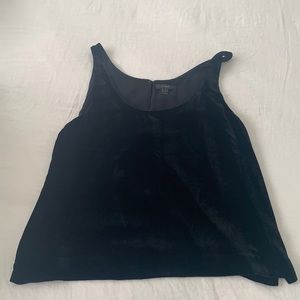 Black velvet tank from J.Crew